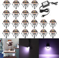 LED Stair Light Low Voltage Waterproof IP65 Outdoor 1-2/5" Recessed Wood LED Deck Lighting Yard Garden Patio Step Landscape Pathway Decor Lamp (20pcs, Cold White)