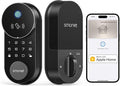 Smart Lock AH1, SMONET Fingerprint Keyless Entry Door Lock with Apple Home Key, WiFi Front Door Deadbolt Touchscreen Keypad with App Remote Control Supports Apple HomeKit, Alexa, Google Assistant