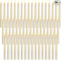 Baquler 50 Pcs Flameless Ivory Taper Candles Bulk Flickering LED Candles Taper Warm White Light LED Candlesticks for Christmas Wedding Home Decoration No Remote Control, 9.6 Inch