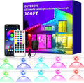 100ft Permanent Outdoor Light,RGB Eaves Lights with App Control Remote,DIY IP67 Waterproof led Lights,Outside Light for House,Halloween,Roof,Garden,Christmas Decorations