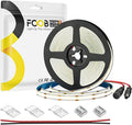 16.4FT DC12V COB LED Strip 4000K Natrual White 320LEDs Flexible High Density Uniform Bright Light Strip 9W/m, Dimmable LED Light for DIY Kitchen Bedroom Home Decor, No Power and Controller