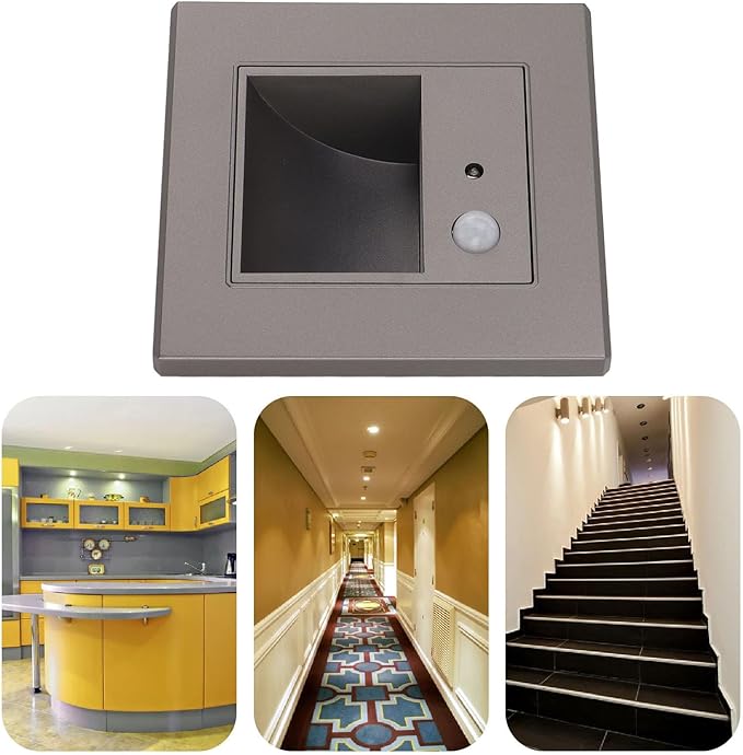 Kikumi Recessed Stair Light, Motion Sensor Step Light for Home PC 3000K