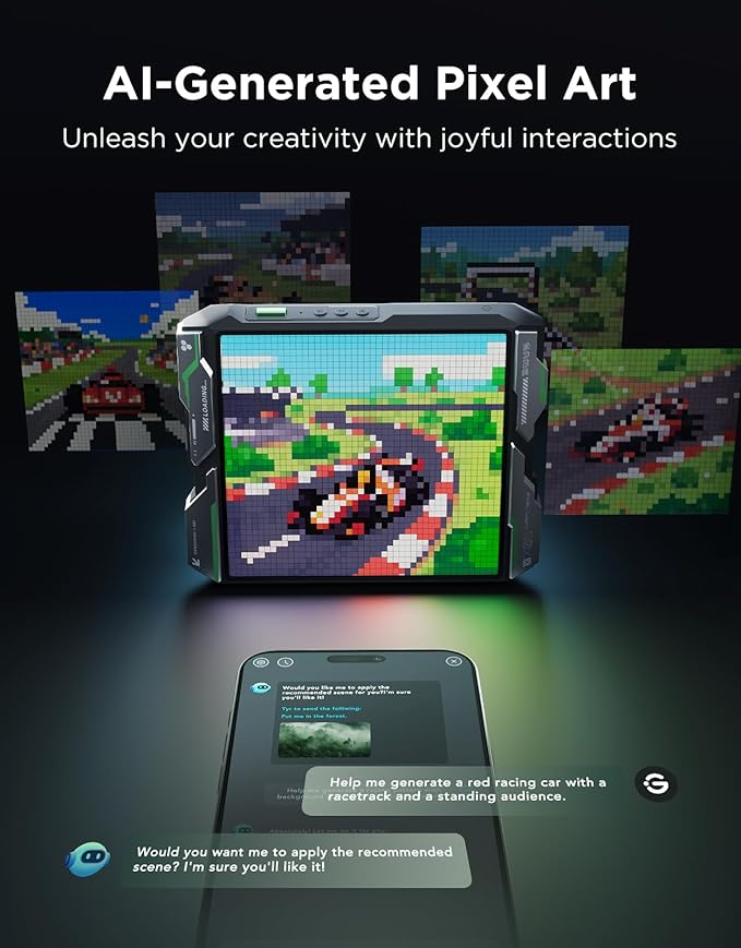 Govee Gaming Pixel Light, RGBIC LED Panel with Real-time Info Display, 150+ Scene Modes & DIY Options, Smart Pixel Lights (Wi-Fi Only), Works with Alexa, Ideal for Game Room Decor, 32x32 Pixels