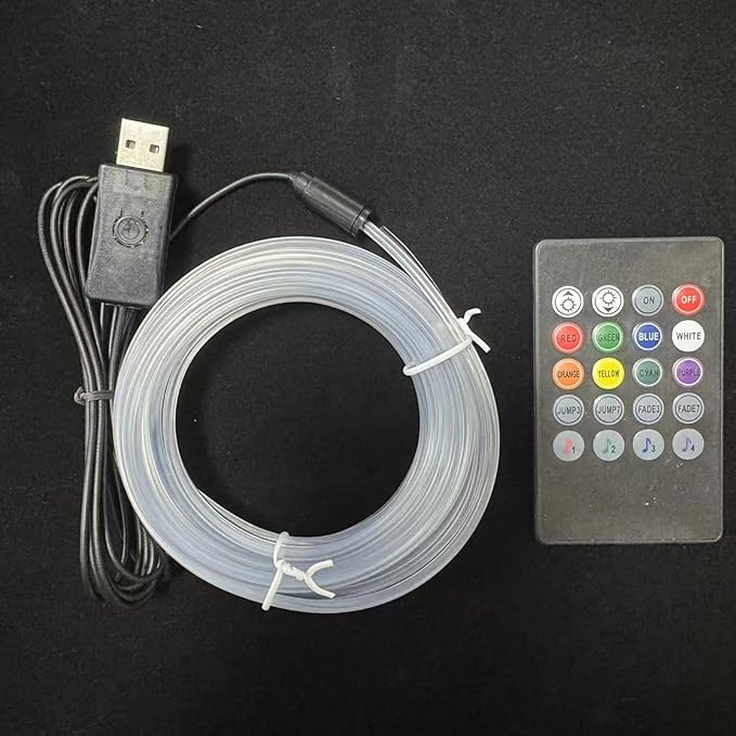 Car Ambient Lighting - Voice-Activated 7-Color LED Light Strip,Automotive Trim for Dashboard Monitor Eaves Shelf Courtyard Bedroom Living Room TV