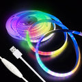 COB LED Strip Lights RGB 6.56ft, 5V Dimmable LED Light Strip, Flexible USB LED Lights for TV, TV Backlighting, Bedroom, Kitchen, Home DIY Lighting