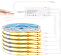 12V Warmwhite COB LED Strip Light Kit-6pcs 6.56FT Self-Adhesive LED Strip Parallel with Dimmable Touch Sensor Switch, Led Light Strip for Wood Slat Wall Panels, Home decor, Under Cabinet Strip Light