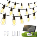 Solar Lights Outdoor Patio Lights: S14 25M 82FT Solar Powered 3 Light Modes Solar Waterproof Light - Shatterproof Bulbs - Camping Backyard Garden Deck Outside Yard