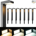 Solar Pathway Lights Outdoor 8 Pack, 3 Color in 1 Bright Landscape Lighting with Cool/Warm/Daylight White Modes, Auto On/Off, IP65 Waterproof for Yard Garden Patio Walkway Sidewalk Lawn Decor