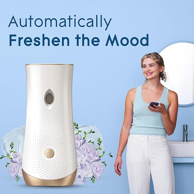 Glade Automatic Spray Refill and Holder Kit, Air Freshener for Home and Bathroom, Clean Linen, 6.2 Oz