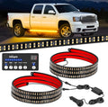 Nilight 2PCS 70 Inch Emergency Strobe Light Strip with Controller 864 LED Amber Running Board Lights Flexible Side Flashing Warning Caution Safety Waterproof for Truck Construction Pickup