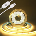 COB LED Strip Light 5V USB Tape 320LED/m Dimmable LED Strip Light USB TV Backlight Flexible Under Cabinet Tape Light for Bedroom,Kitchen,Home DIY Lighting (3000K, 9.84FT)