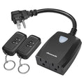DEWENWILS Wireless Remote Control Outdoor Outlet with 2 Remotes, Electrical Plug-in Light Switch, Weatherproof, 15 AMP Heavy Duty, 100 FT Range, for Lights, Lamp, Fans, ETL Listed