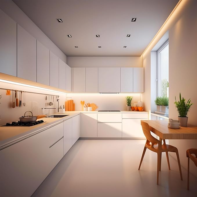 COB LED Strip Lights 9.84ft, 3000K Warm White LED Light Strip, DC24V Tape Light, CRI93+, Bluetooth App Control, Dimmable LED Strips for Bedroom,Cabinet,Living Room.
