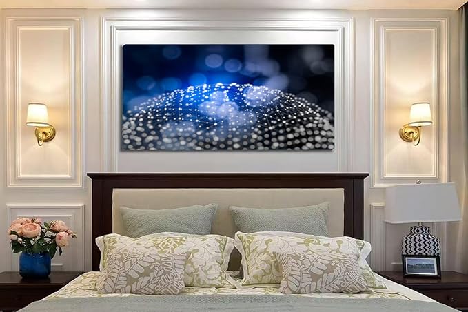 Wibinuki Wall Art Wall Decor Wall Paintings Abstract Network for Living Room Bedroom Bathroom Home Decor Can Be Hung Directly 20"x 40"