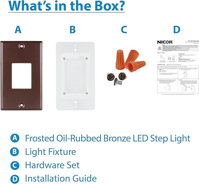NICOR Lighting STP2 Frosted Oil-Rubbed Bronze LED Step Light (STP2F120OB)