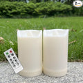 2 Pack LED Flameless Candles Battery Operated Outdoor LED LightFake Flickering Waterproof Candles for Home Decorations Garden Decor Wedding Party Christmas Party