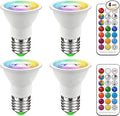 ILC Par16 LED Light Bulbs 40 Watt Equivalent Color Changing E26 Screw 45°, 12 Colors Dimmable Daylight White 5000K RGB LED Spot Light Bulb with 5W Remote Control,(Pack of 4)