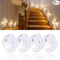 Motion Sensor LED Night Lights 4 Pack, Indoor Rechargeable Stair Lights, Magnetic Installation, 3 Color Temp Dimmable, Wireless Wall Sconce for Hallway Closet Bathroom Cabinet