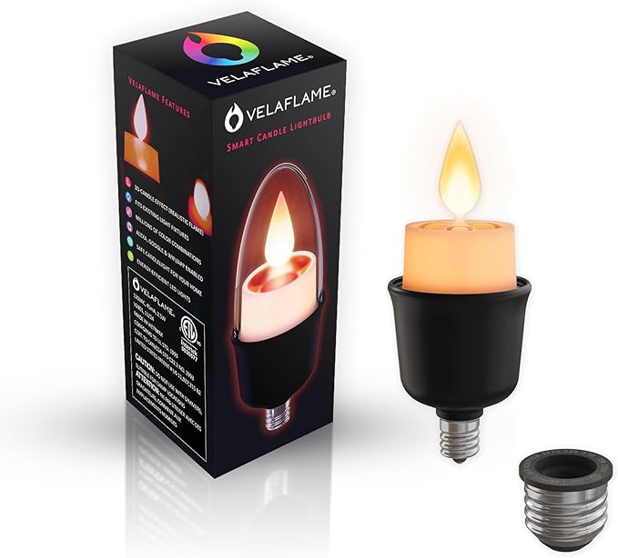 Smart Flameless Candle Lightbulb (Black Bulb)
