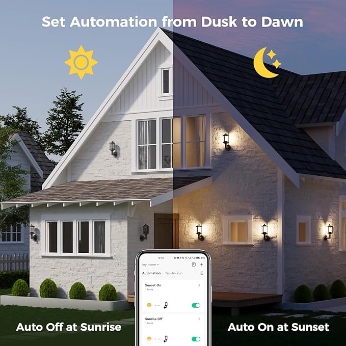 XMCOSY+ Outdoor Wall Lights, 1100LM Smart Porch Light, RGBCW LED Outdoor Sconce, WiFi APP Control, Compatible with Alexa, IP65 Waterproof, 1 Pack