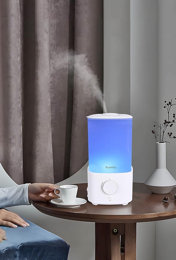 BlueHills Premium Large 2300 ML and 3000 ML XL Essential Oil Diffusers Humidifier Combo Set of 2 for Large Room Home with Décor LED Lights Great Gift – Value Pack of White