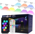 Aogled Permanent Outdoor Lights for House,50ft RGB+IC Smart Eave Lights with 30 LEDs,IP67 Waterproof,Remote/APP Control,DIY Scene Modes&Music Sync Lighting for Outdoor Christmas Decorations