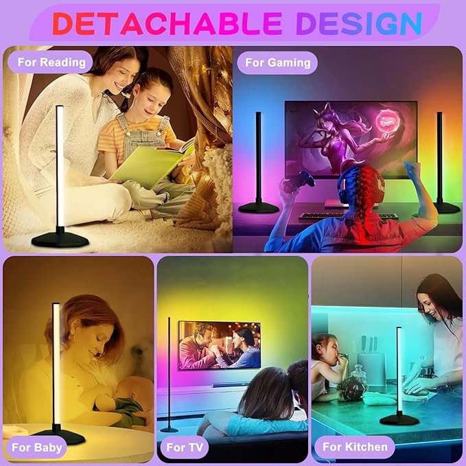 LanAqua Corner Floor Lamp, Smart RGB LED Corner Lamp,16 Million Colors Changing LED Floor Lamp with App and Remote Control,Music Sync & Timer Mood Lighting for Living Room,Smart Floor Lamp