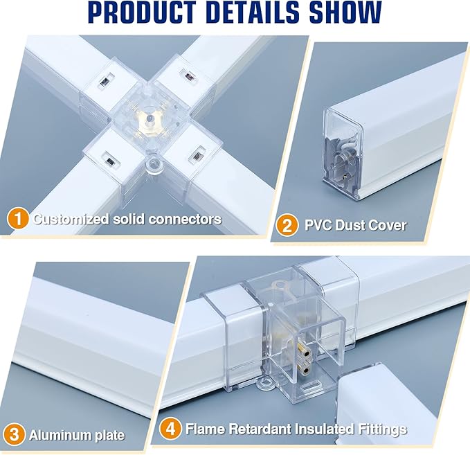 Large Hexagon Garage Lights 23 Hex Ultra-Bright Led Lights New Updated Diamond Commercial Lighting for Garage Car Detailing Barber Shop Gym Warehouses Basement.