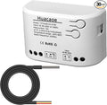 1CH Tuya Intelligent Temperature Sensor,85-250V Dry Contact Relay,Wireless Intelligent Monitoring,Temperature Control of Greenhouse Hatching Fish Tank seedlings,Compatible with Alexa Google Home