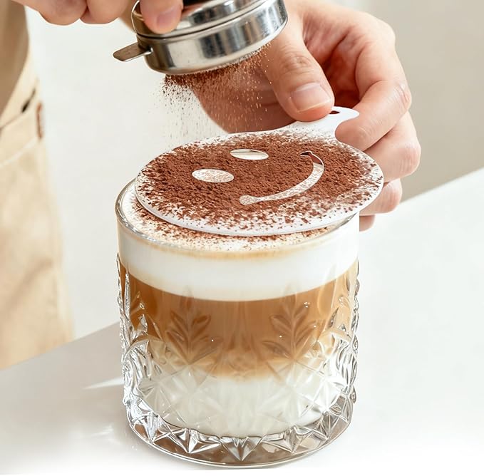 51mm Espresso Tamper Kit - 22 Pcs Barista Tools Set with Espresso Press Tool, Coffee Tamper, Milk Jug, Mat, Stencil & More for Professional Coffee Making