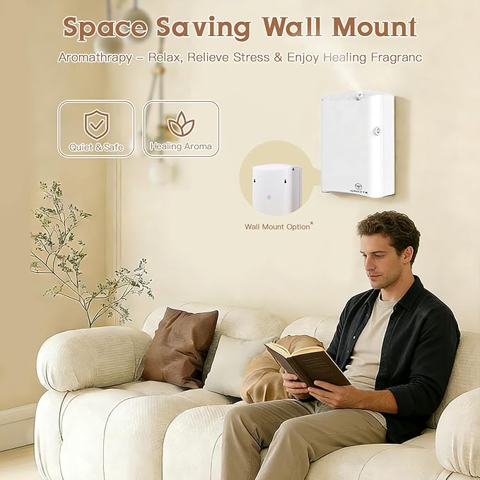 Waterless Essential Oil Diffuser HVAC Scent Machine - Smart APP & WiFi Control 3500 sq. ft Coverage