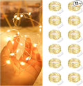 Bexdir 12 Pack Fairy Lights Battery Operated String Lights，7FT 20LED Waterproof Silver Wire Christmas Lights Outdoor,Firefly Mini Lights for Bedroom Party Birthday Wedding Home Decor