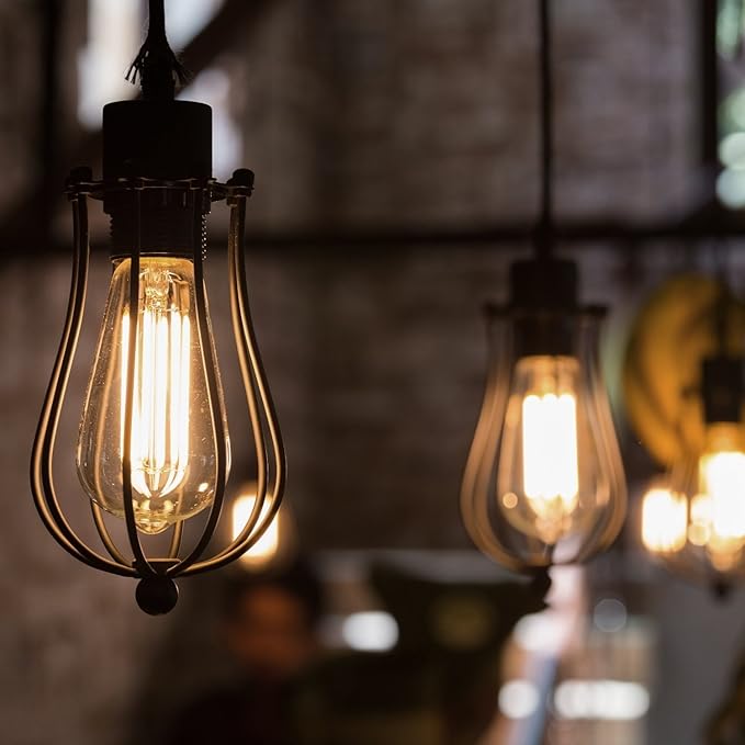 Dimmable Vintage Edison Bulb 4W,Equivalent 40W Incandescent,ST18 Antique LED Filament Bulbs,2700K Warm White 450 Lumens,E26 Led Bulb,Pack of 3