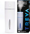 Treva Portable Mini Humidifier 150 ml Capacity, Cool Mist Ultrasonic Humidifier with Colored Light, USB Powered, Whisper Quiet with 2 Misting Modes