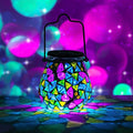 Bshine Butterfly Solar Lantern Outdoor Hanging Waterproof, Mosaic Butterfly Solar Light Indoor Valentine's Day Decor Table, Garden Decor for Yard Outside, Path, Lawn, Birthday Gift for Mom Women