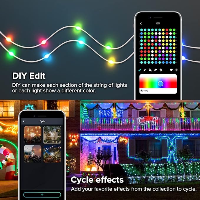 BTF-LIGHTING RGB IC WS2812B USB Twinkle Smart Fairy Light String 16.4FT 50Pixels Transparent Wire Music Bluetooth Mesh APP IR Remote DIY Control Sync Color Chasing IP65 For Christmas Tree Bedroom DC5V