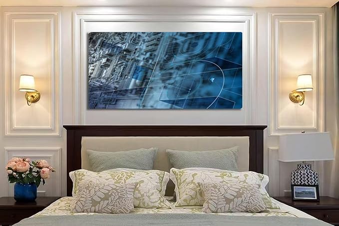 Wibinuki Wall Art Wall Decor Wall Paintings Cyber crimes for Living Room Bedroom Bathroom Home Decor Can Be Hung Directly 20"x 40"
