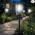 echosari Solar Pathway Lights Outdoor, 8 Pack Solar Powered Garden Lights Waterproof IP65, Auto On/Off, Solar Driveway Landscape Lights for Yard Path Landscape Walkway Lawn (Cool White)