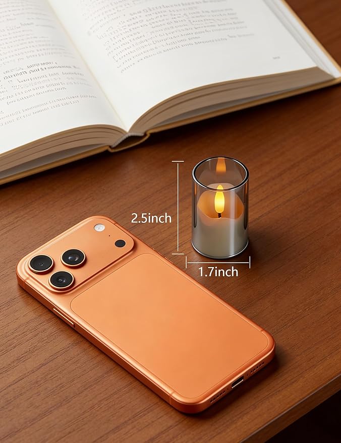 Rechargeable Operated Acrylic LED Tealight with Remote Control and Timer，Gary Flickering Flameless Candles for Home Decor, Valentines, Holidays (Set of 6