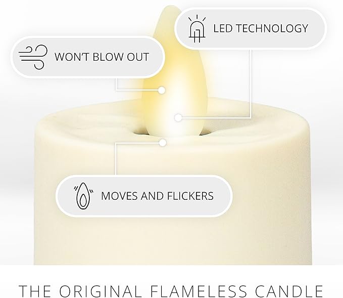Luminara Flameless Candle Nightlight w/Dusk to Dawn Light Dark Auto Sensor, Timeless Taupe Wall Plug Indoor Night LED Light w/Real-Flame Effect Technology, Bathroom Bedroom Hallway, No Remote Needed
