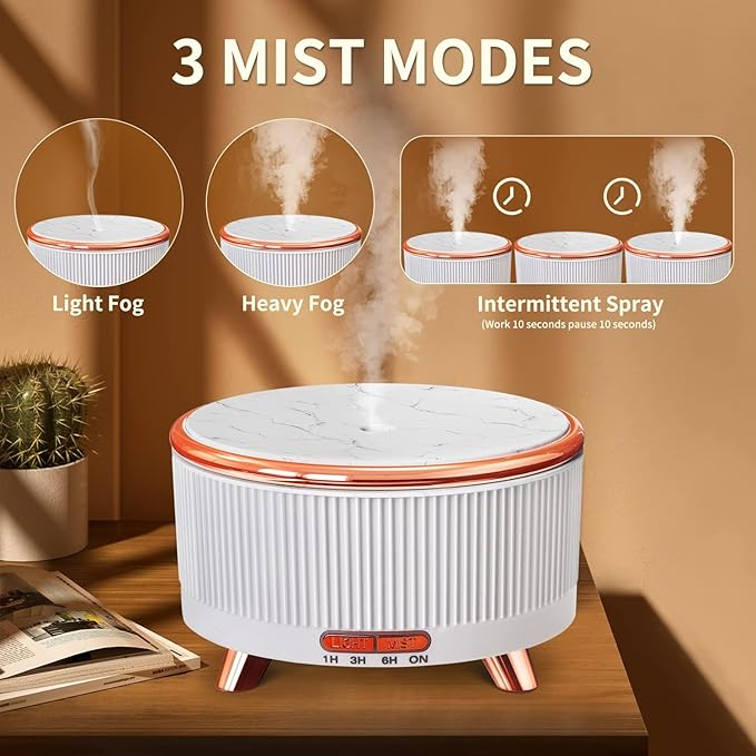Diffusers for Essential Oils Large Room 500ml, Aromatherapy Diffuser for Home Office with Remote Control, 7 Colorsing Lights,Ultrasonic Aromatherapy Diffuser Humidifier for Livingroom Bedroom