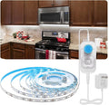 Motion Sensor LED Strip Light - Cabinet Strip Lights with 24W Plug, Dimmer and Timing, Indoor Light Strips for Kitchen Cabinets, Stair, Under Bed, Showcase, Bedroom, 9.84ft 6000K ColdWhite