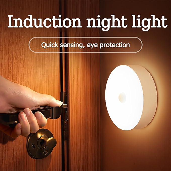 Night Light with Smart Sensor Dusk to Dawn Sensor LED Warm White Ambient Lighting Bedroom Bathroom Nursery Hallway Kitchen Stairs 3 Packs