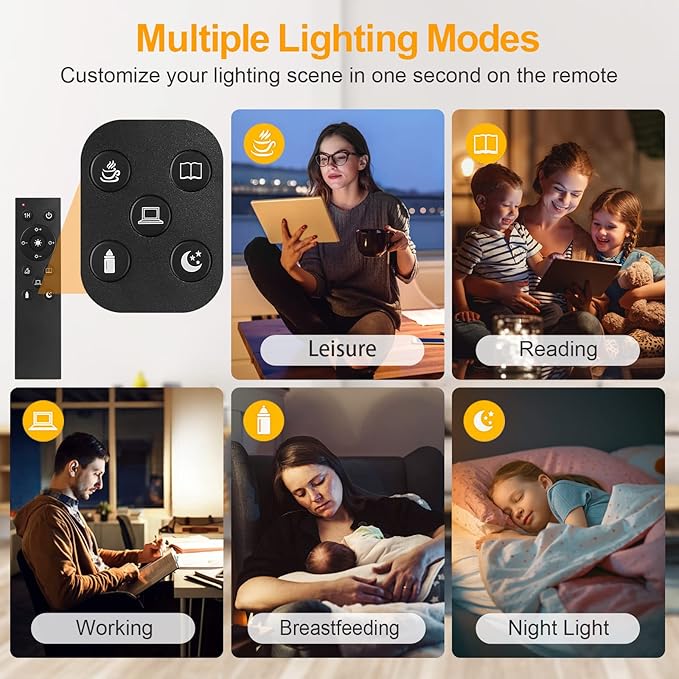 OUTON Floor Lamp, 30W/3000LM LED Modern Torchiere Sky Lamp, Super Bright Dimmable Standing Tall Lamp with 4 Color Temperatures, Remote Touch Control, 1 Hour Timer for Living Room Bedroom Office, Black