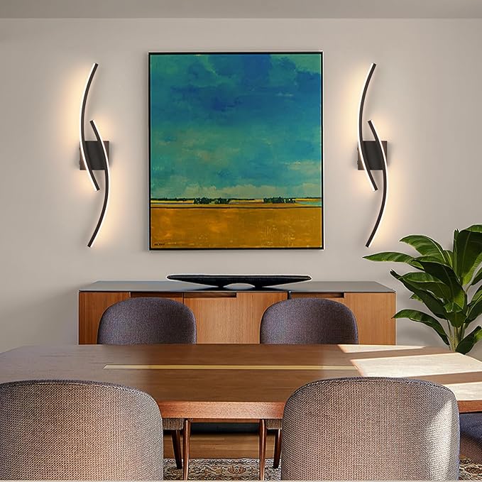 15000mAh Battery Operated Wall Sconce,Black Wall Sconces with Remote Control,3000K-6000K Modern LED Wireless Wall Light for Living Room, Hallway, Bedroom, 39.3 Inch