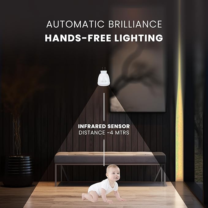LED Motion-Activated Sensor Dusk to Dawn Night Light Adjustable Color AC Outlet Plug-in Wall Stair Motion Sensor Lamp Plug Into Wall 30s-60s Indoor Bedroom Hallway Stairway Garage Basement Corridor