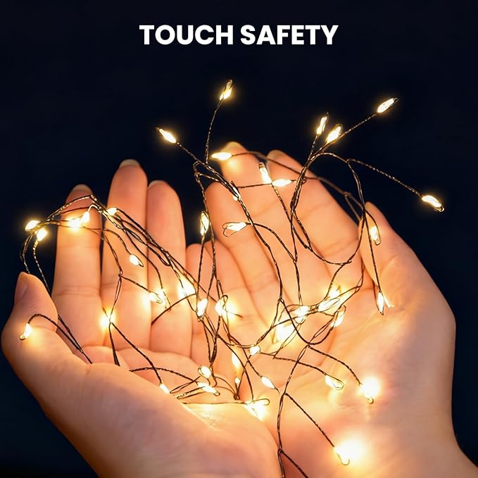 Dailyart Fairy Lights Plug in, 1000 Led Twinkle String Light with Remote 75Ft Waterproof 8 Modes Warm Cluster Lights with Timer for Bedroom Wreath Window Wedding Christmas Tree Decoration,Black Wire