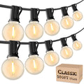 RTTY Outdoor String Lights 100 FT, Patio Light for Outside, Waterproof G40 Shatterproof LED Bulbs, Dimmable Hanging Connectable Globe Lighting for Backyard, Porch, Bistro, Balcony, Party, Warm White