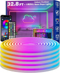 32.8FT Permanent Outdoor Lights Waterproof with Smart App Control Remote,DIY Scene Modes,Music Sync hronization,Eaves Lights for Garden Decor,Deck,Christmas
