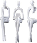 XINXUAN White Statue Home Decor - Modern Bookshelf & Desk Decor - 3 Piece Set